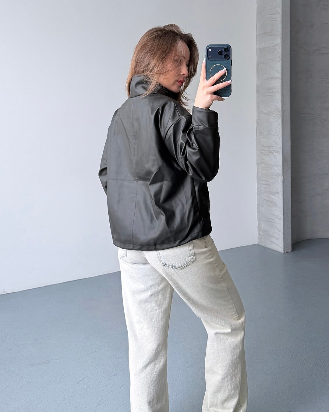 Spx Siyah Deri Ceket