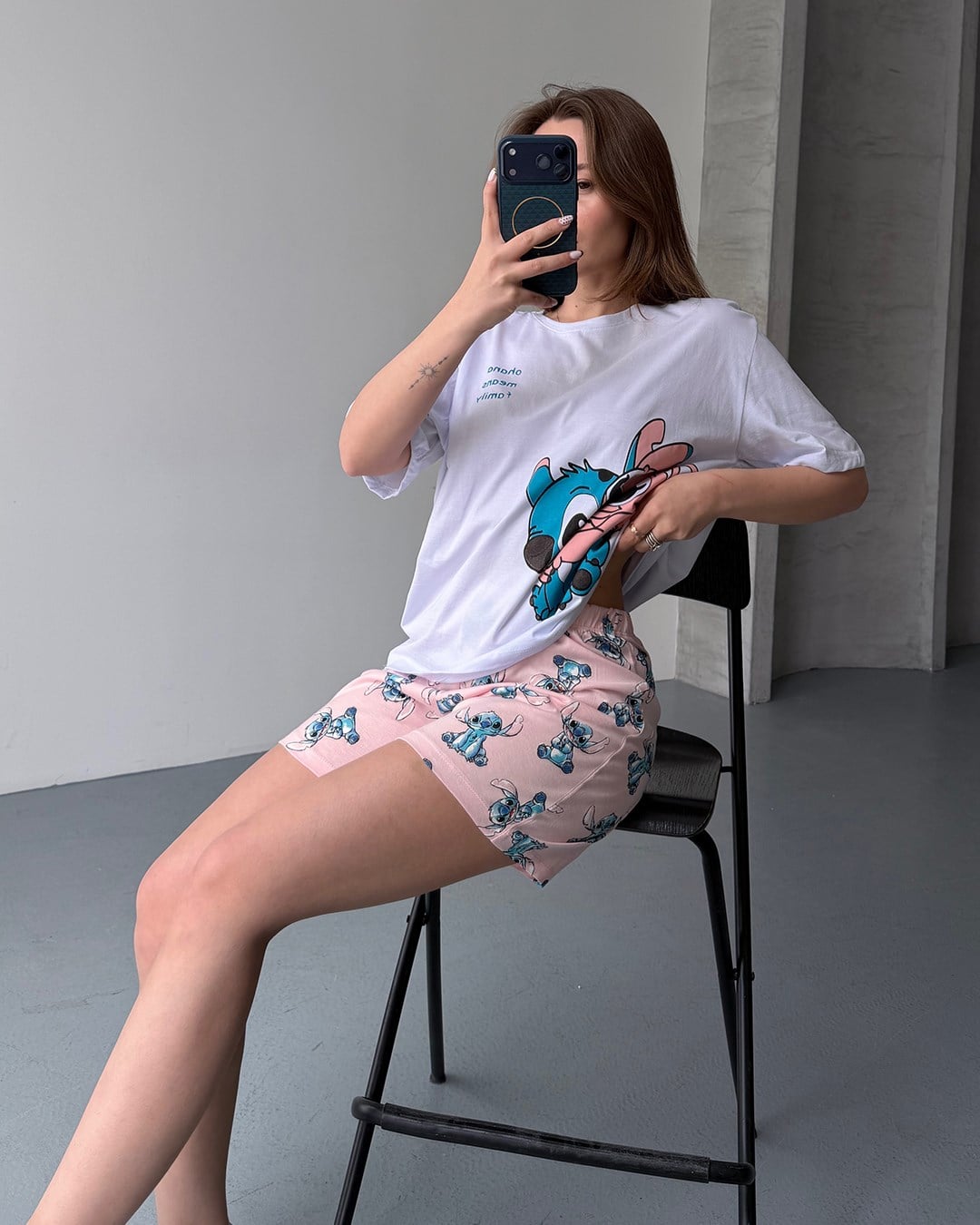 Stic Şortlu Pijama Takımı