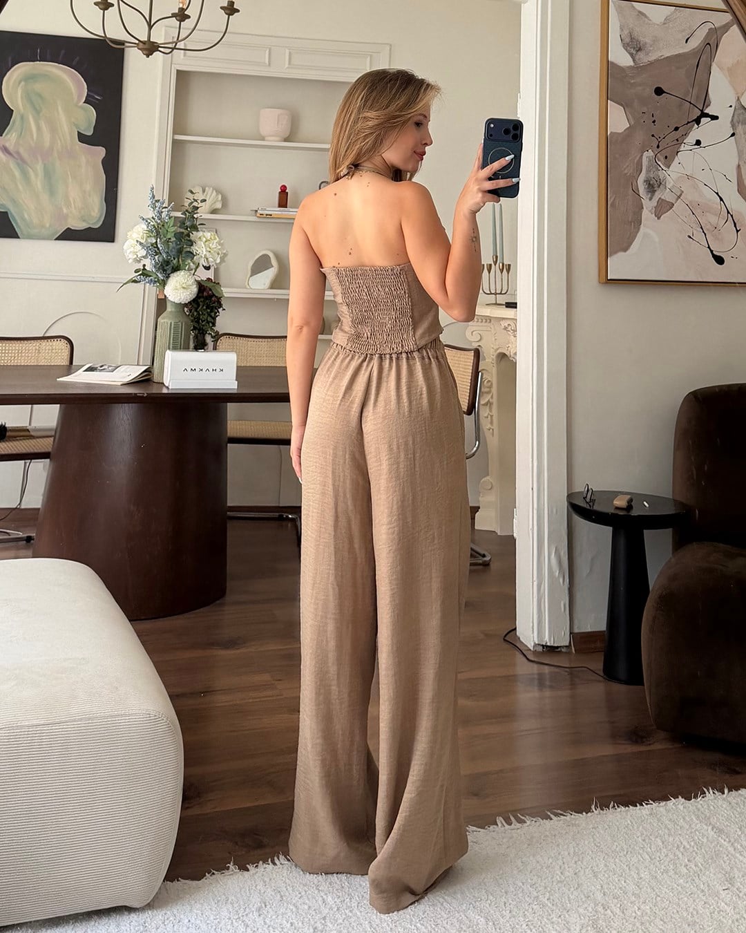 Vizon Askılı Büstiyer Pantolon Takım