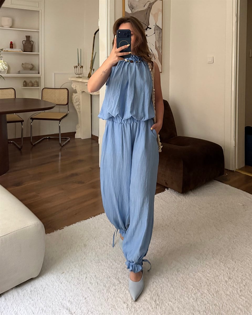 Athena Mavi Bluz Pantolon Takım