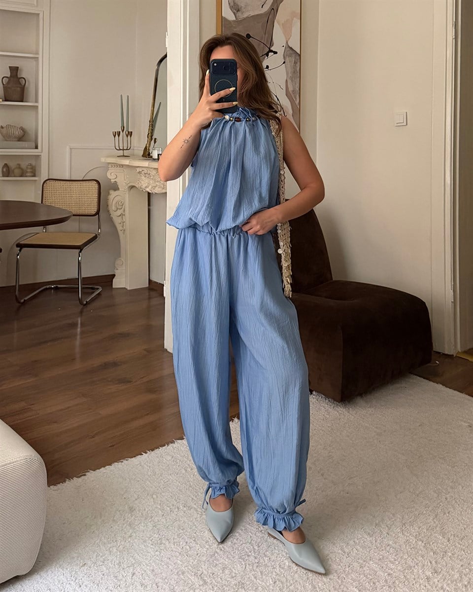 Athena Mavi Bluz Pantolon Takım