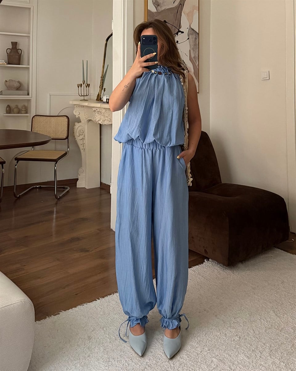 Athena Mavi Bluz Pantolon Takım