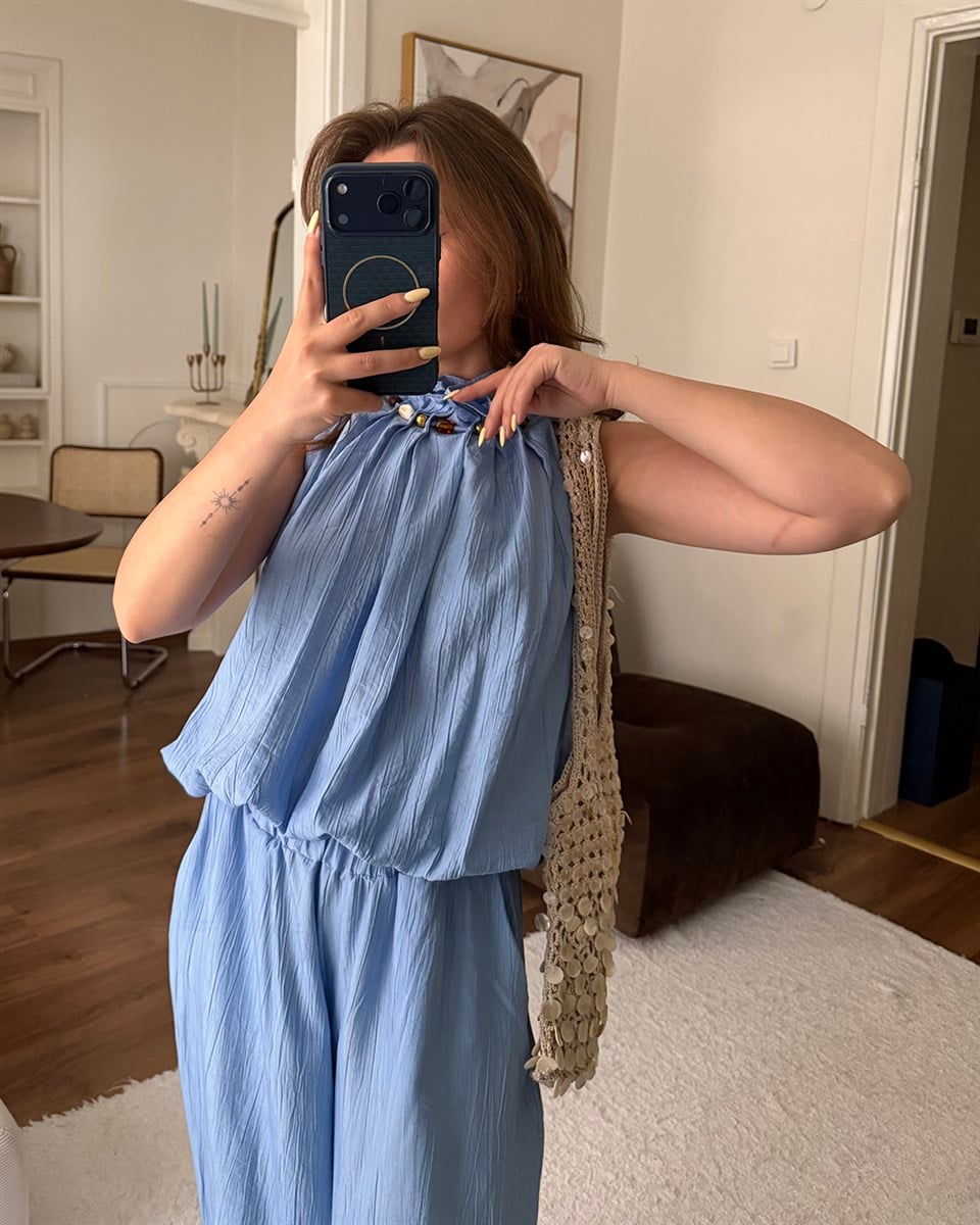 Athena Mavi Bluz Pantolon Takım