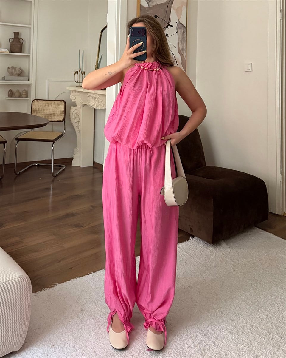 Athena Pembe Bluz Pantolon Takım