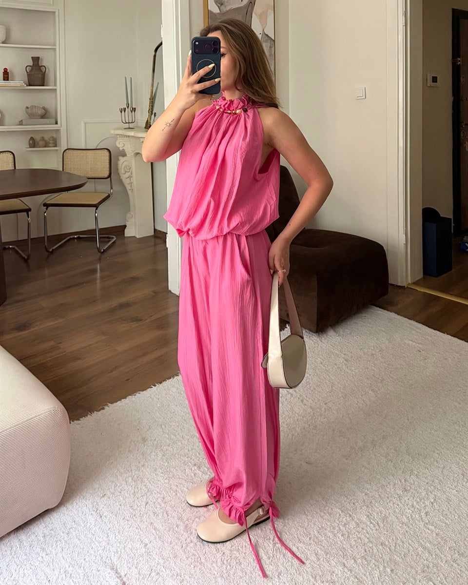 Athena Pembe Bluz Pantolon Takım