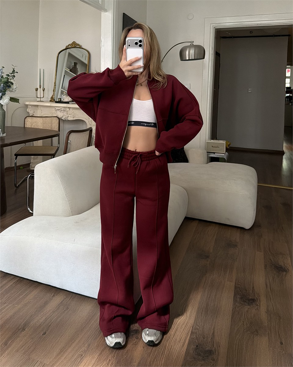 Bounce Bordo Eşofman Takımı