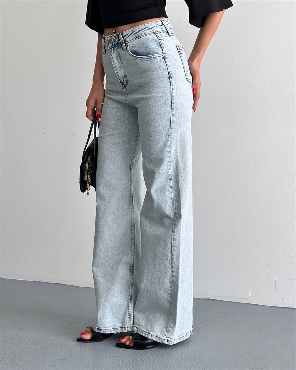 Buz Mavi Wide Leg Jean