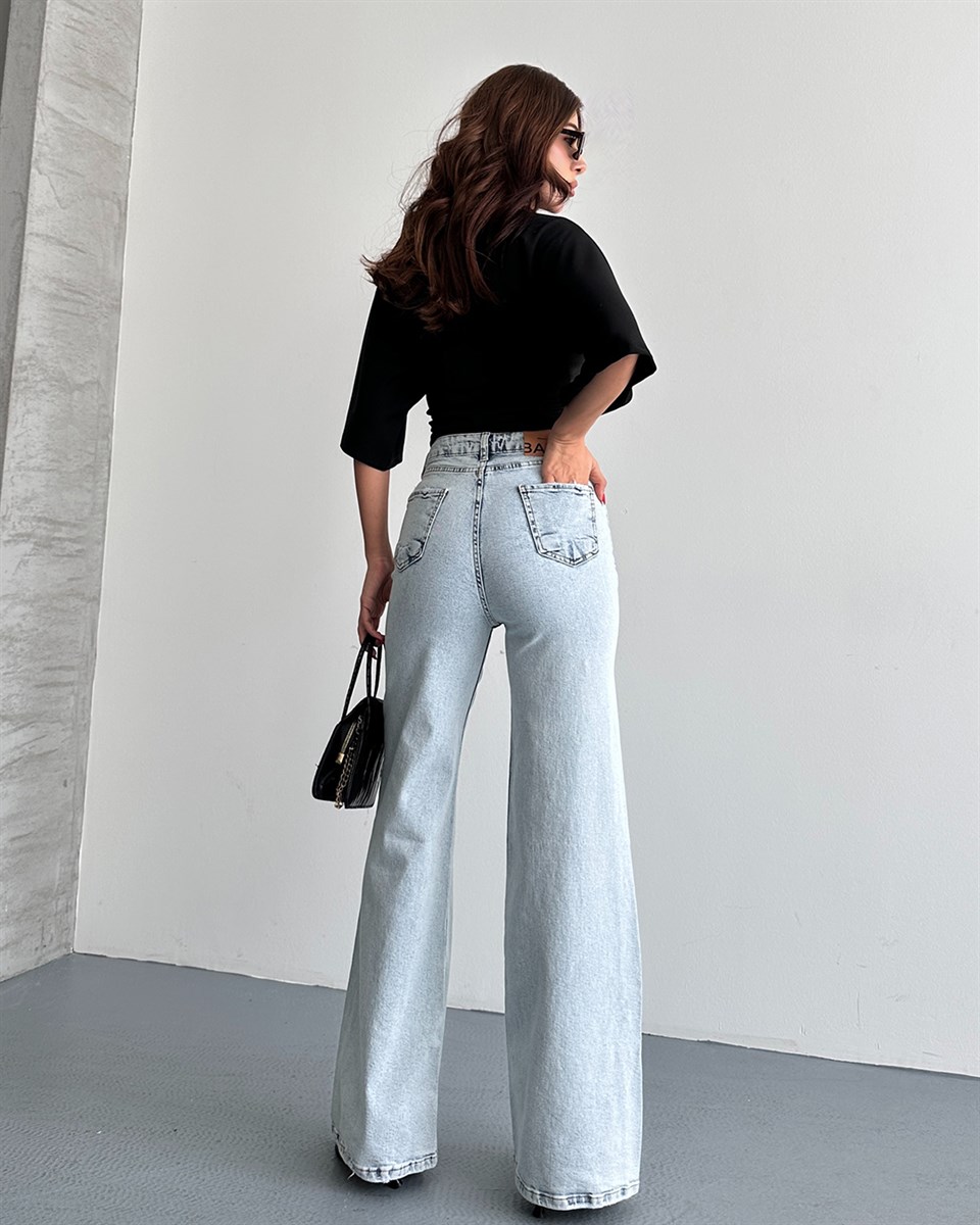 Buz Mavi Wide Leg Jean