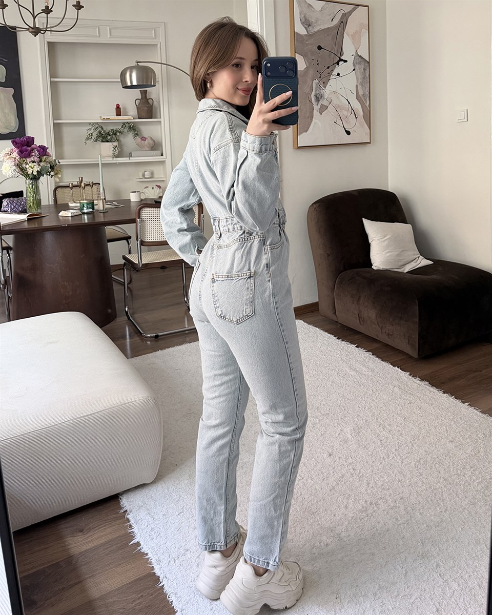 Buz Mavisi Denim Jean Tulum