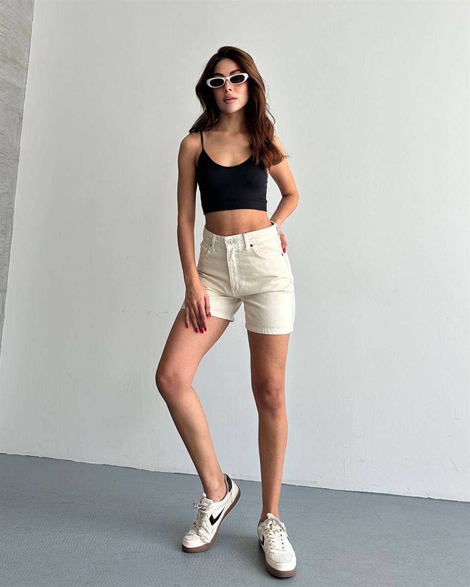 City Boy Denim Bej Şort