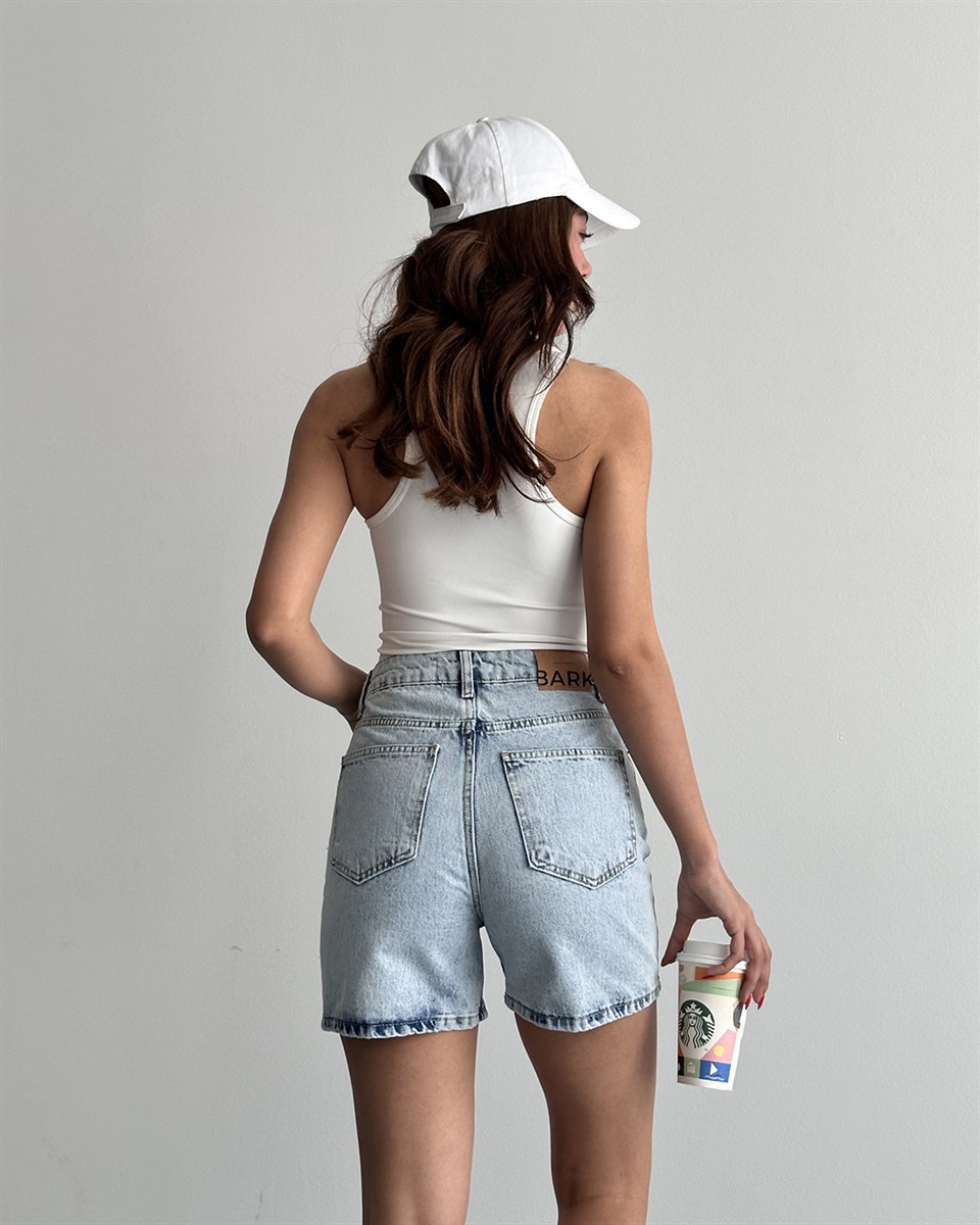 City Boy Denim Buz Mavi Şort