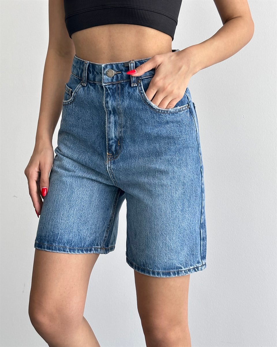 City Boy Denim Mavi Şort