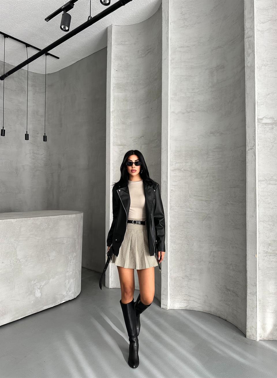 Cpt Siyah Deri Ceket