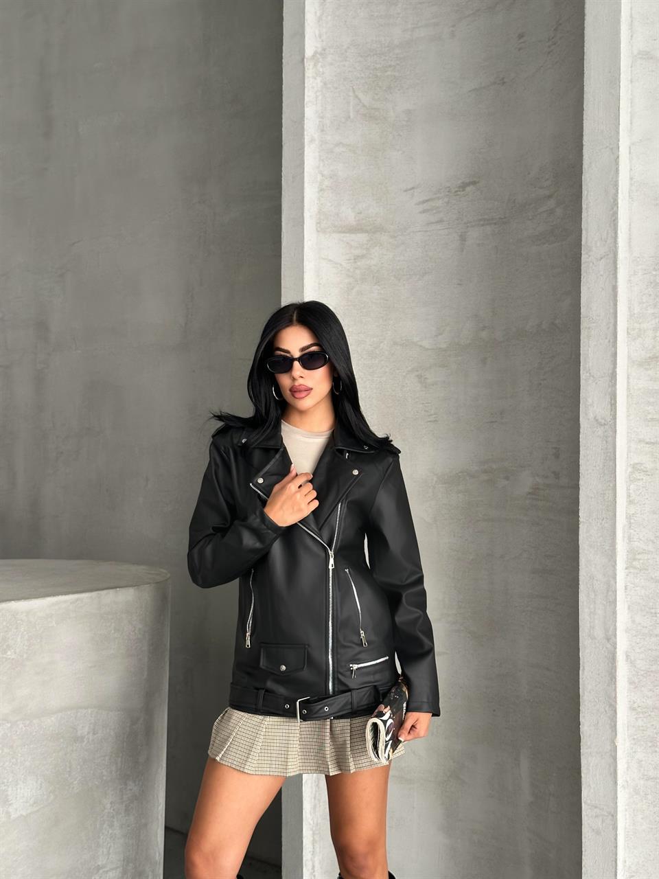 Cpt Siyah Deri Ceket