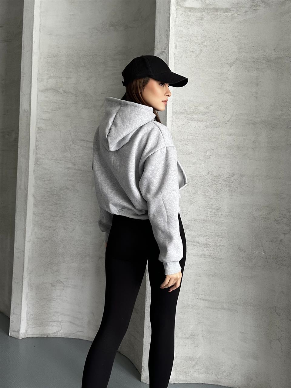 Florida Kapüşonlu Melanj Sweatshirt