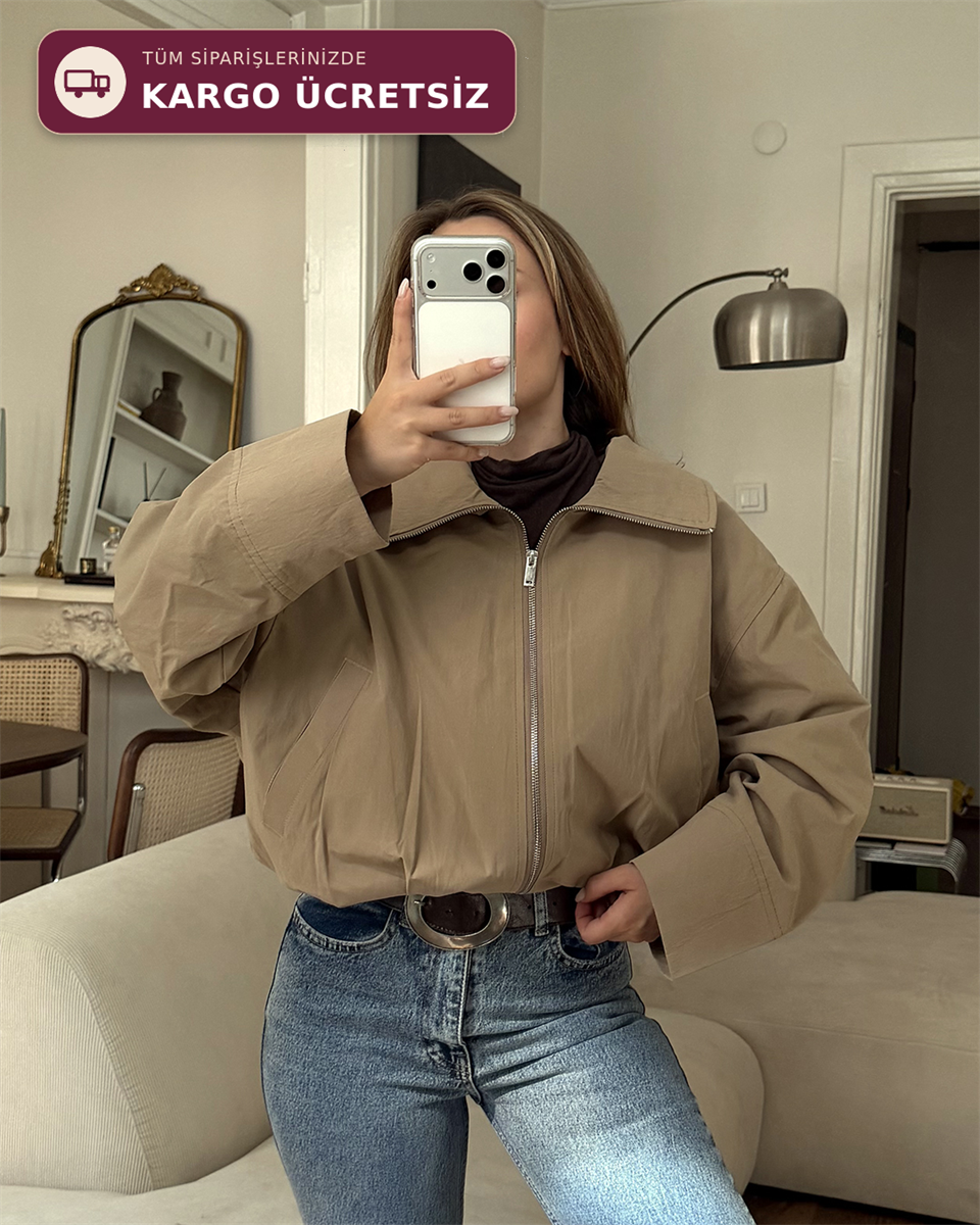Fly Bej Bomber Ceket