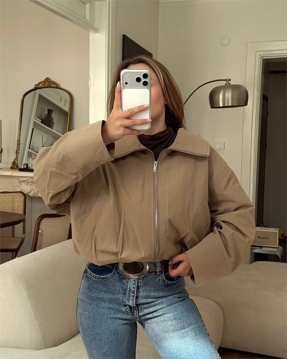 Fly Bej Bomber Ceket