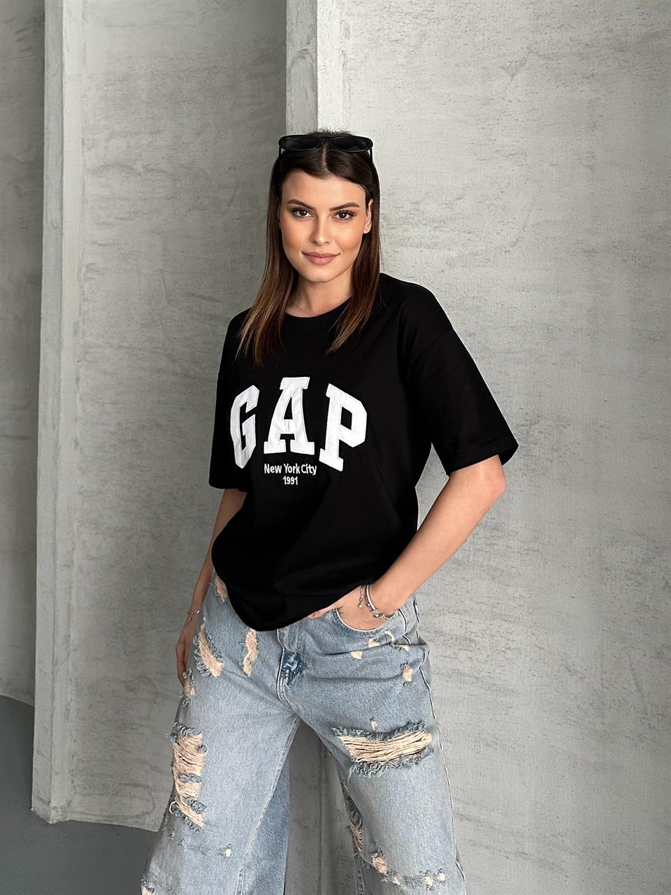 GAP Unisex Siyah T-Shirt