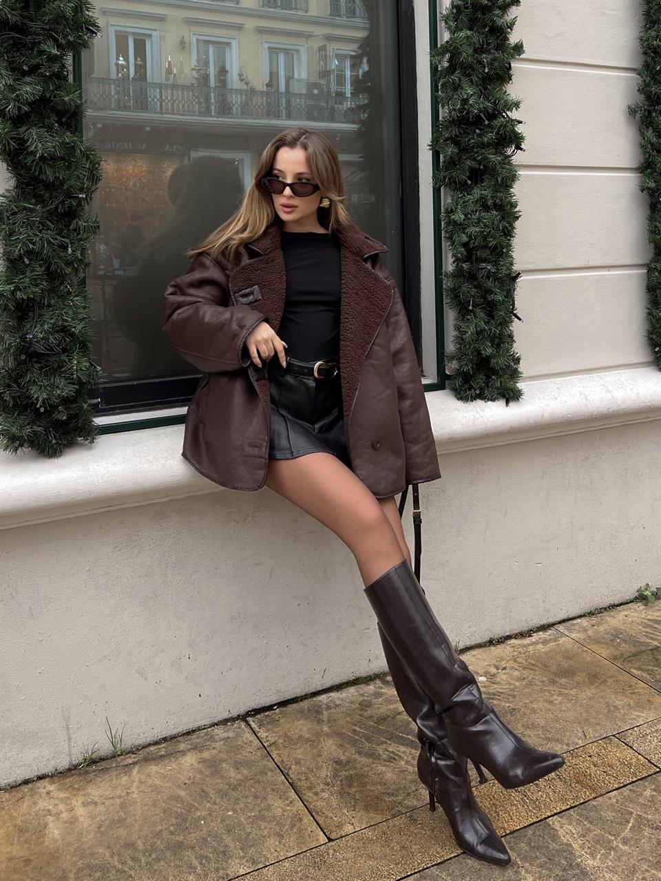 Garden Kahverengi Deri Ceket