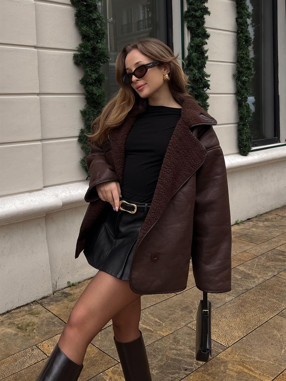 Garden Kahverengi Deri Ceket