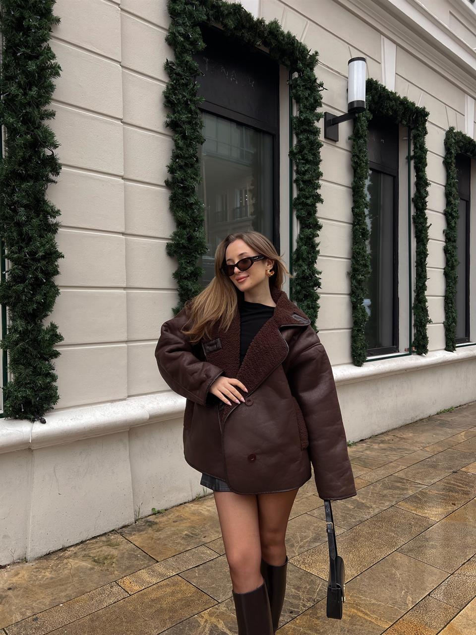 Garden Kahverengi Deri Ceket