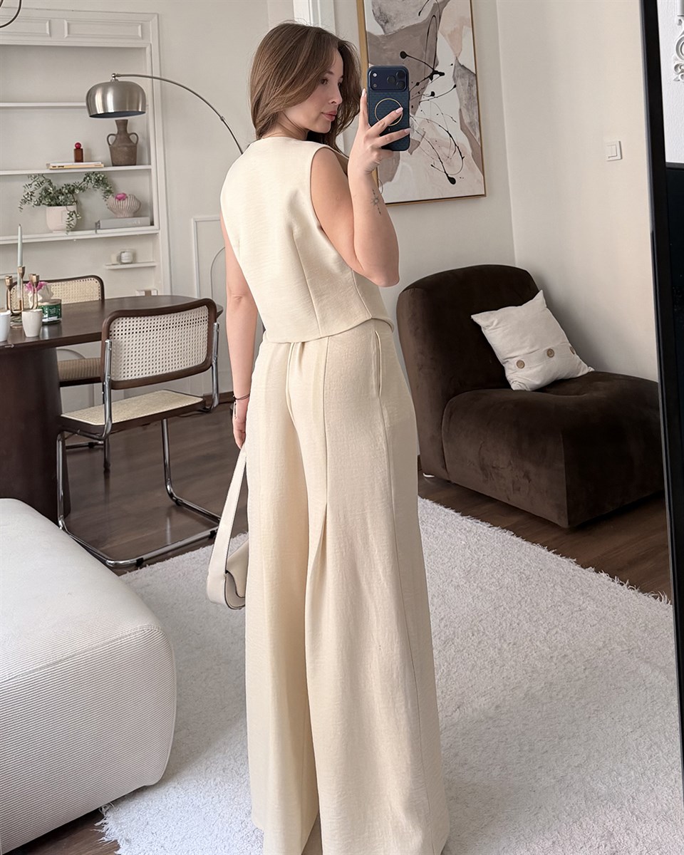 Klasik Taş Yelek Pantolon Takım