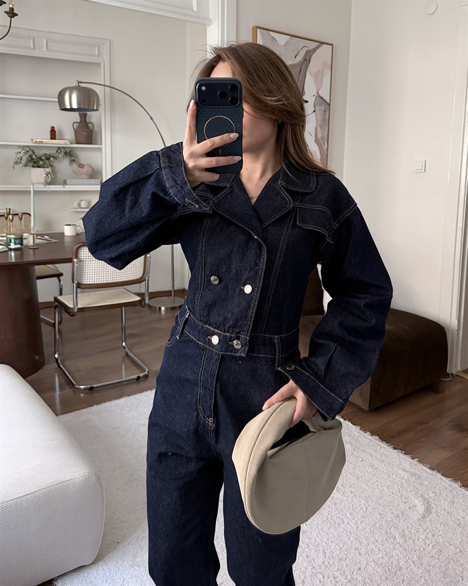 Lacivert Denim Jean Tulum