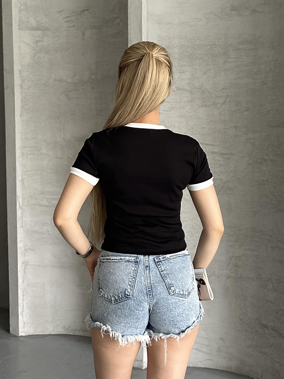 Madrid Siyah Top T-Shirt