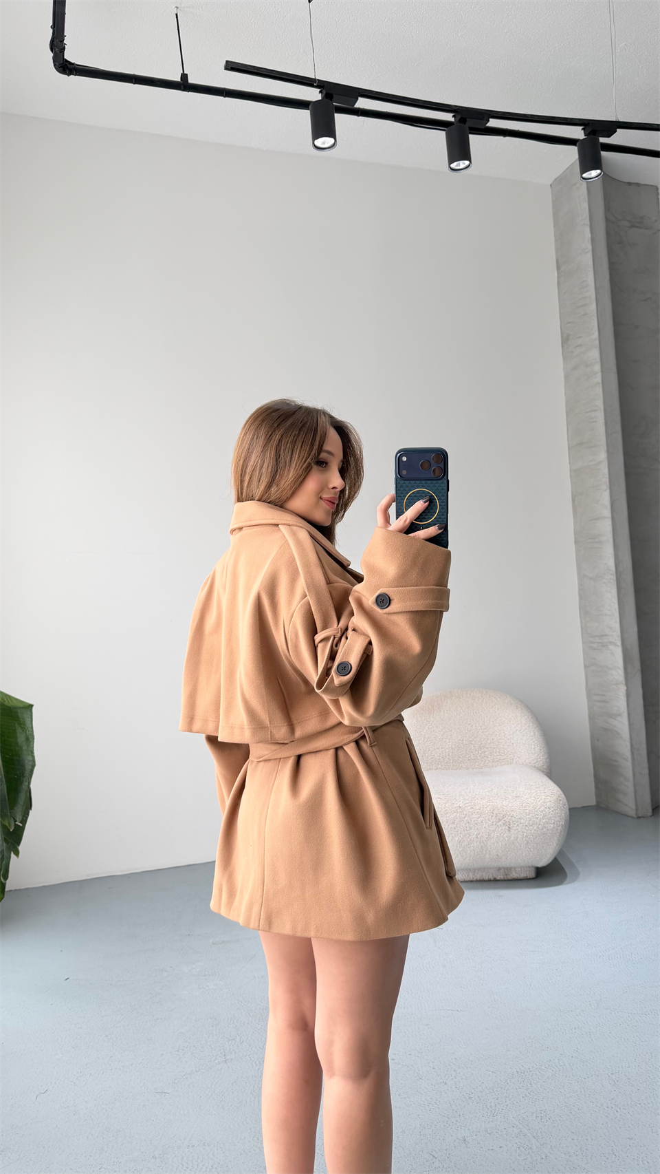 Oversize Taba Kaşe Kaban