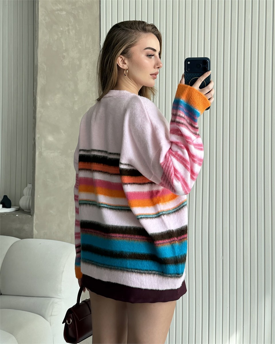 Paloma Renkli Çizgili Hırka