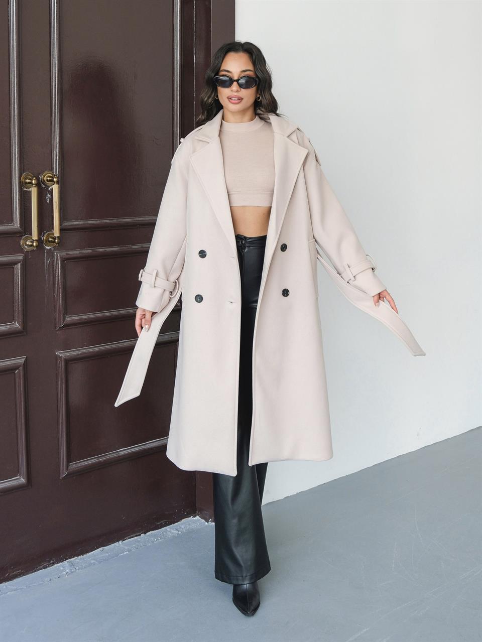 Premium Modern Taş Kaşe Kaban