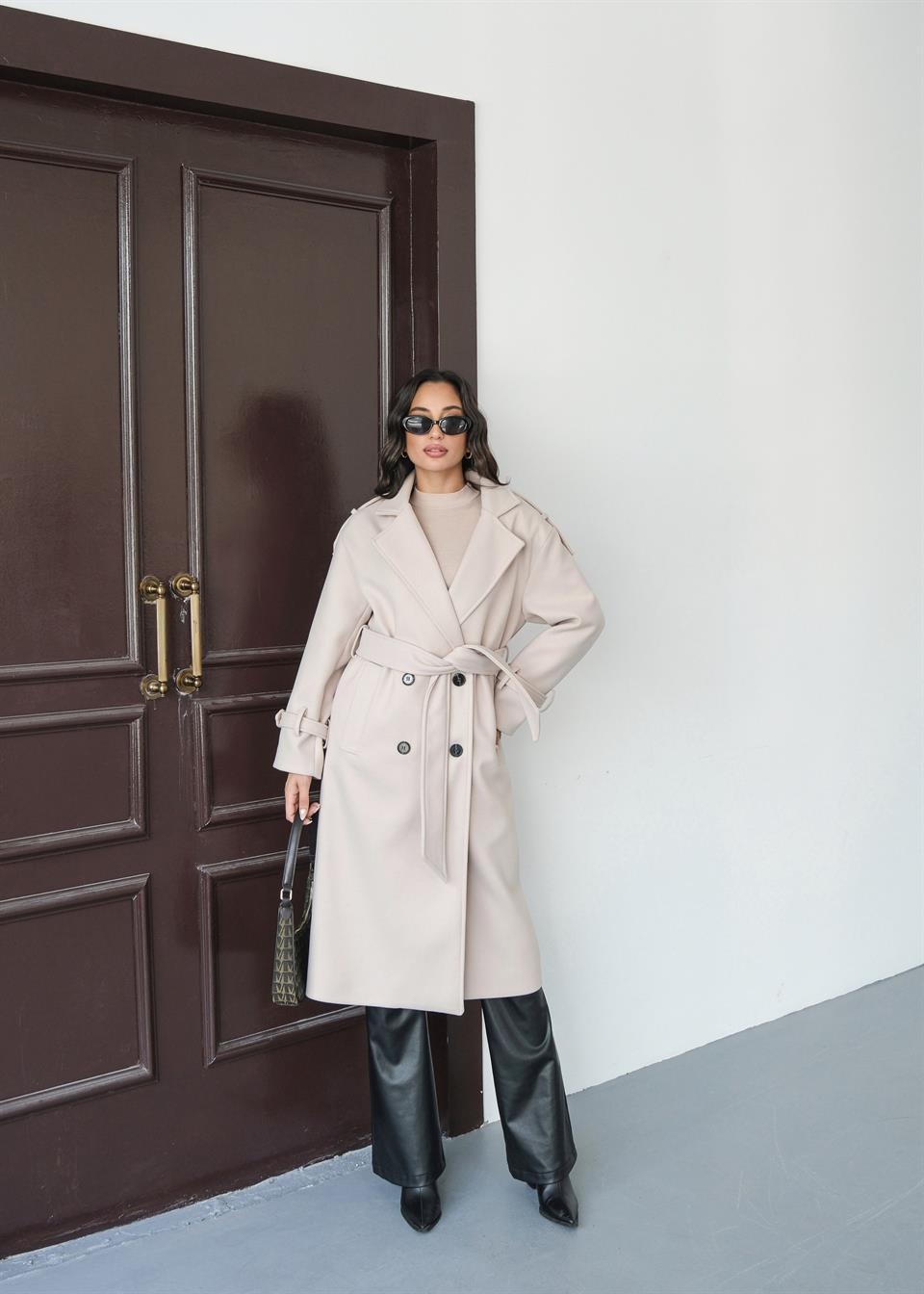 Premium Modern Taş Kaşe Kaban