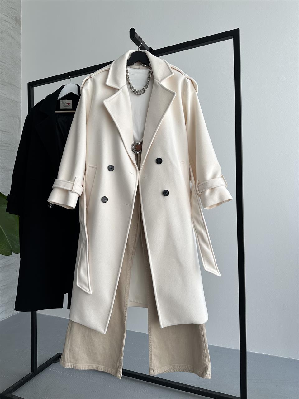 Premium Modern Taş Kaşe Kaban