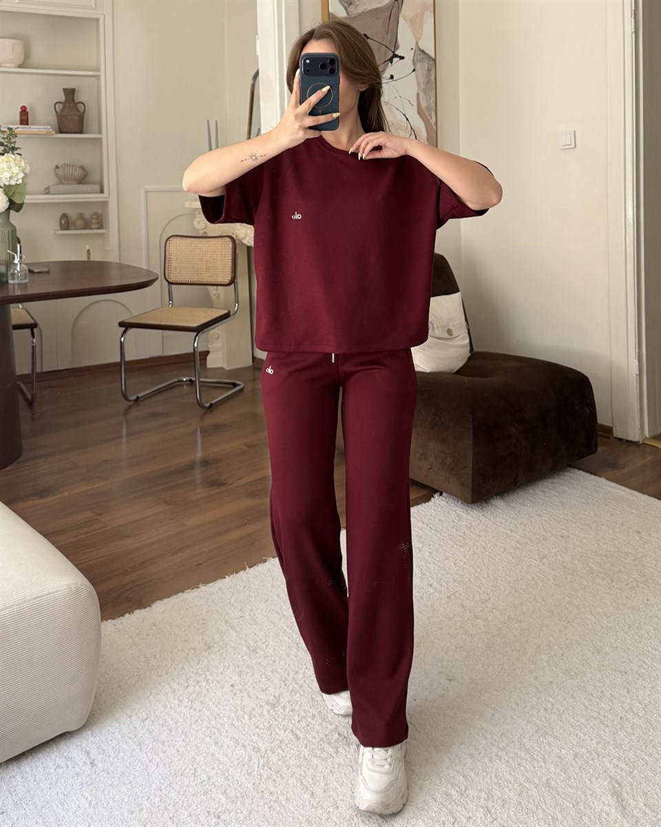 Soft Basic Bordo Eşofman Takımı