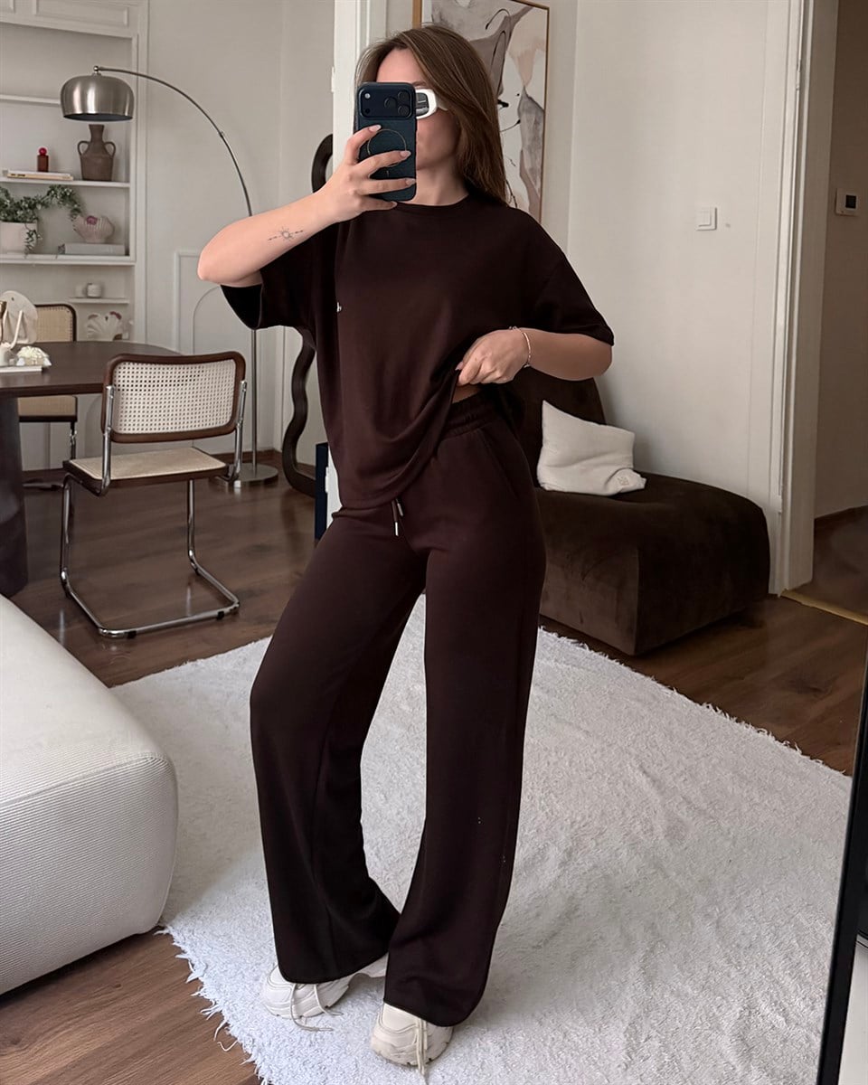 Soft Basic Kahverengi Eşofman Takımı