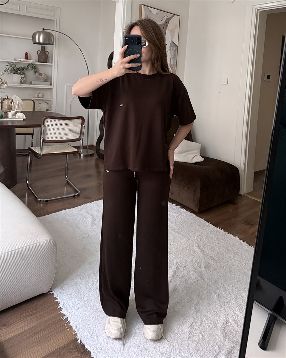 Soft Basic Kahverengi Eşofman Takımı