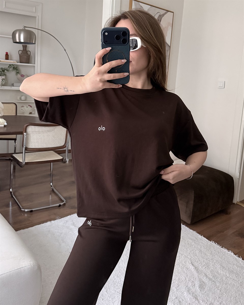 Soft Basic Kahverengi Eşofman Takımı