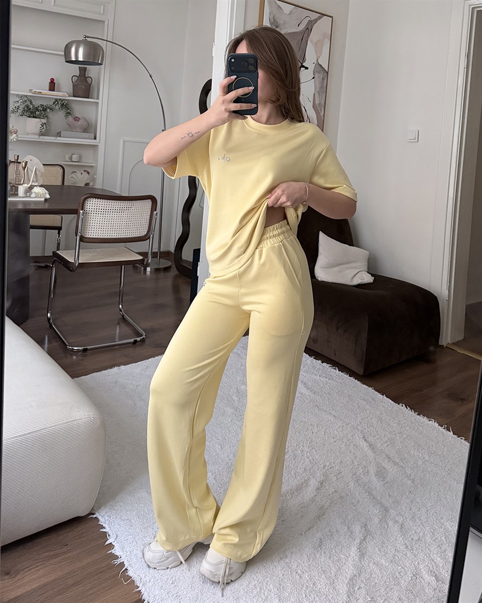Soft Basic Sarı Eşofman Takımı