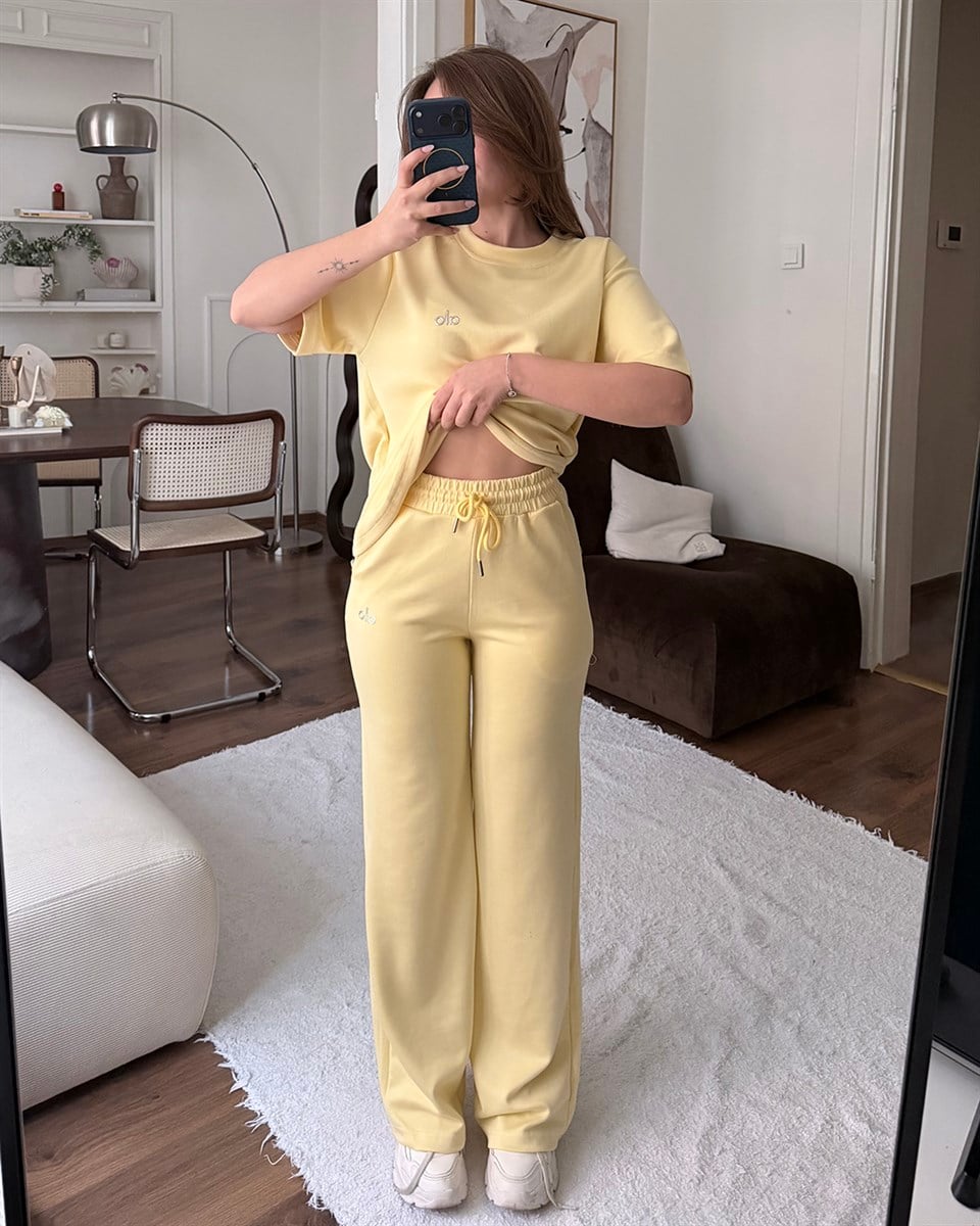 Soft Basic Sarı Eşofman Takımı