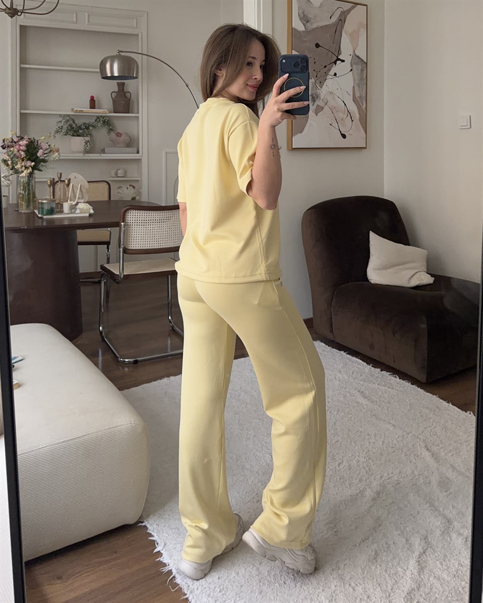 Soft Basic Sarı Eşofman Takımı