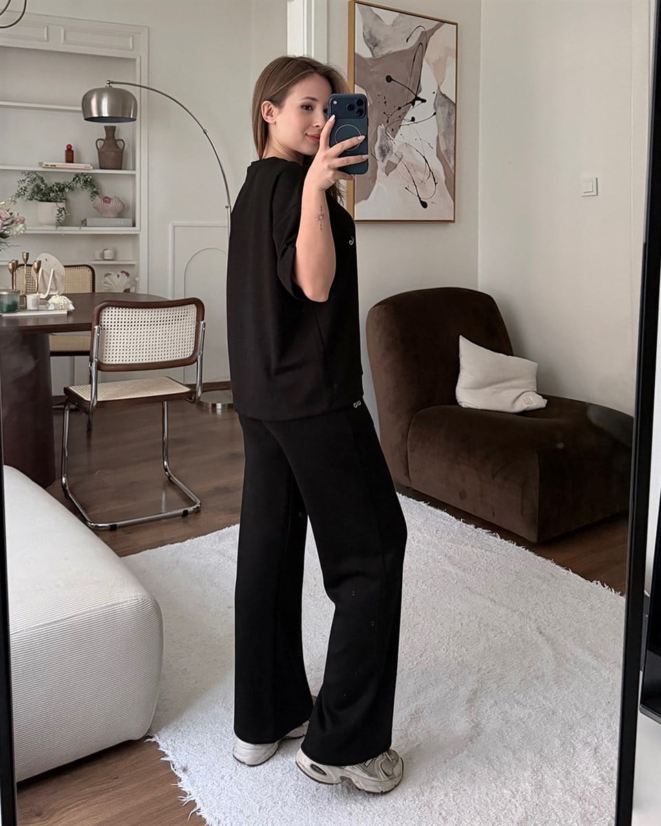 Soft Basic Siyah Eşofman Takımı