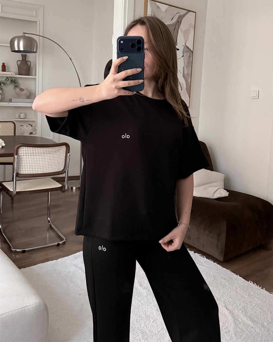 Soft Basic Siyah Eşofman Takımı