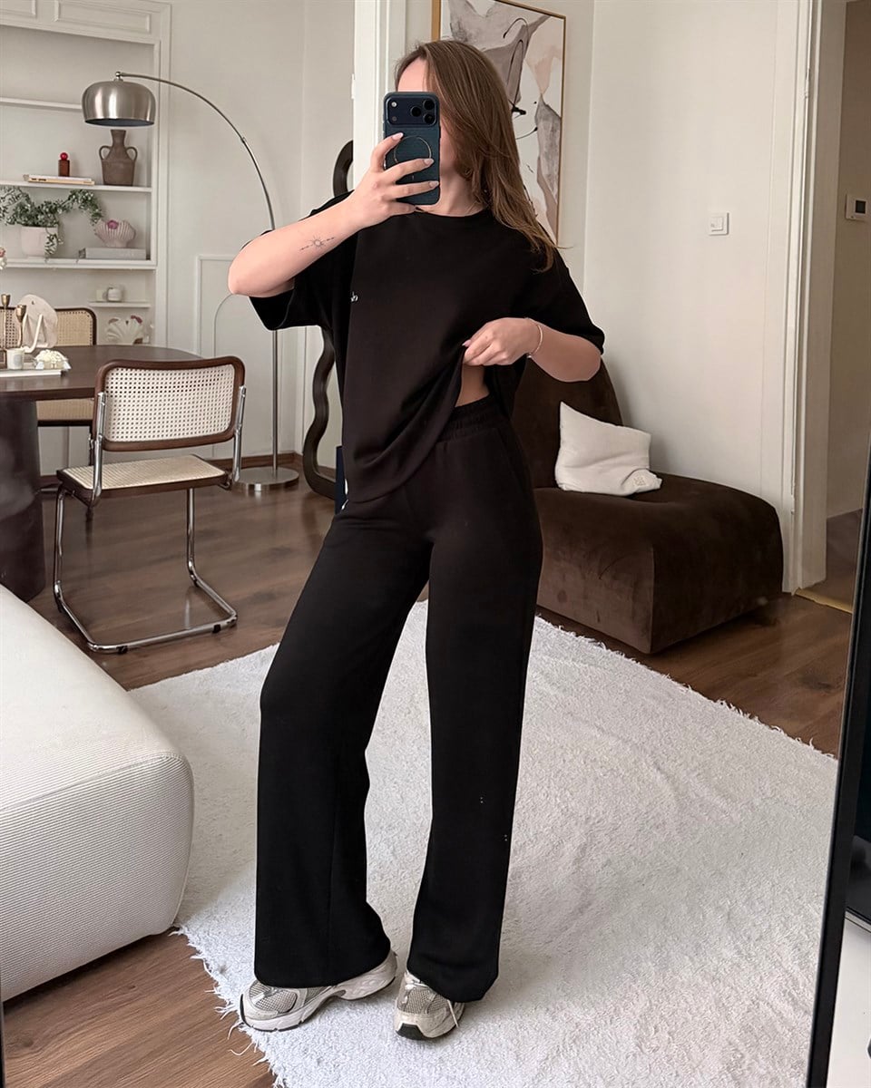Soft Basic Siyah Eşofman Takımı