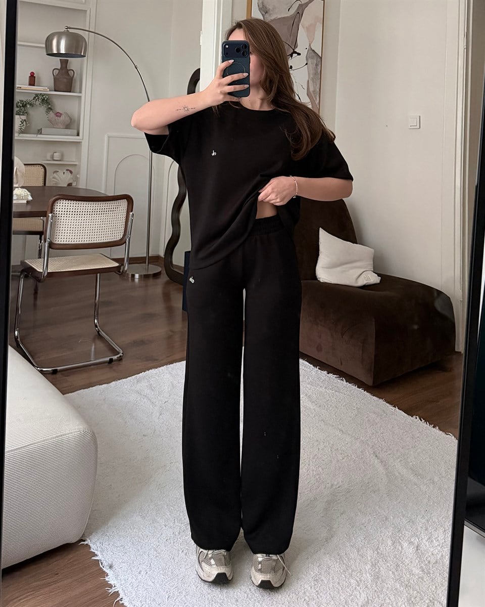 Soft Basic Siyah Eşofman Takımı
