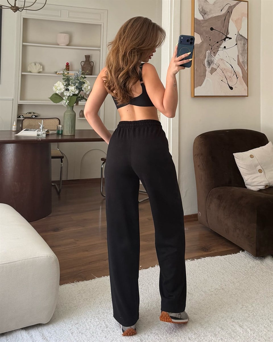 Soft Siyah Basic Alt Eşofman