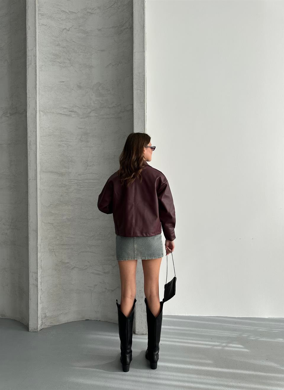 Spx Bordo Deri Ceket