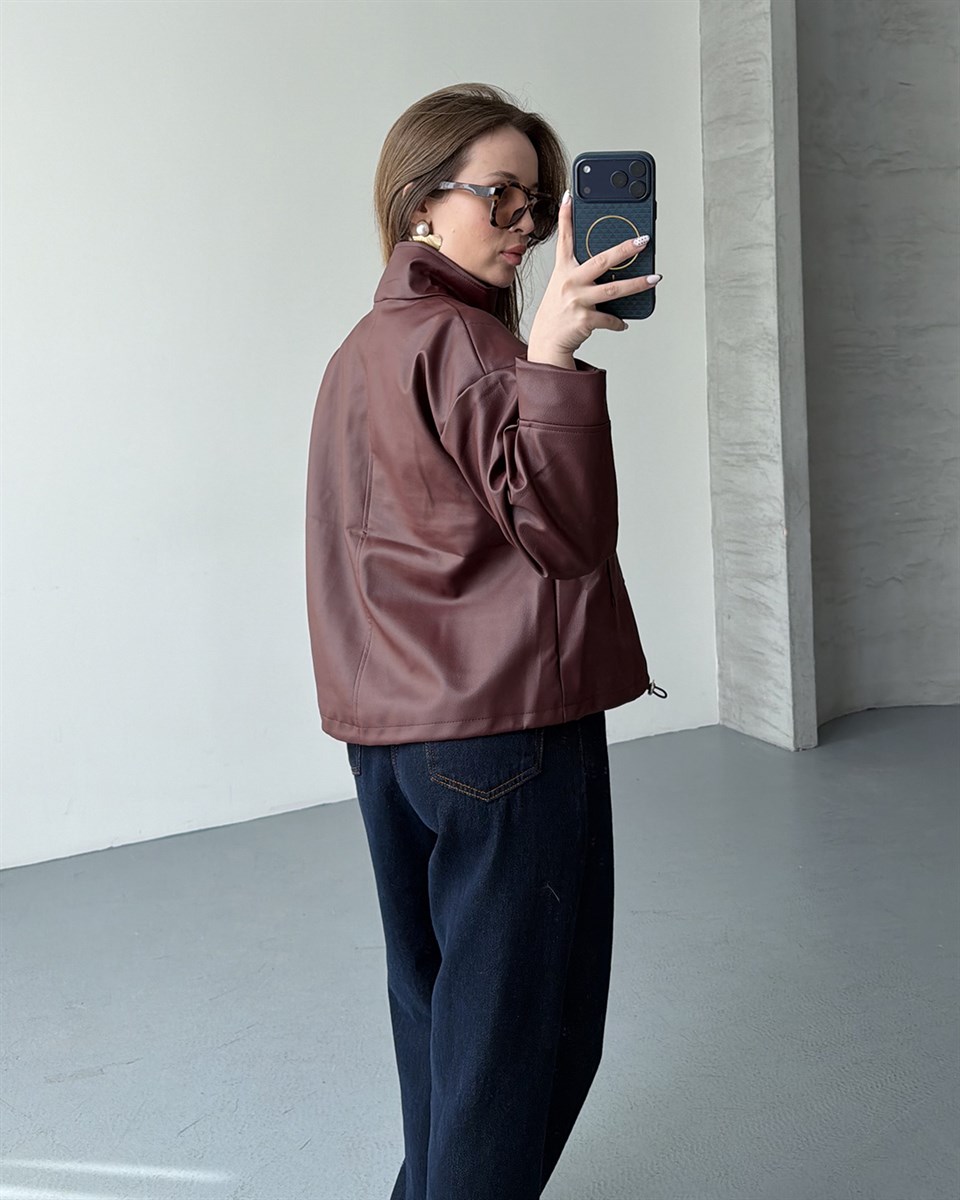 Spx Bordo Deri Ceket