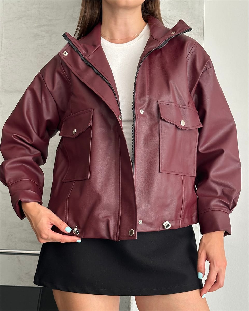 Spx Bordo Deri Ceket