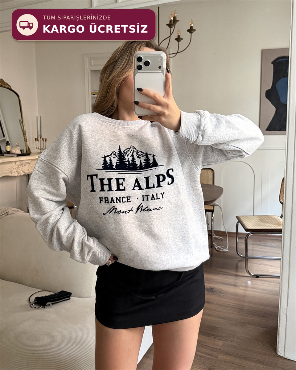 The Alps Gri Sweatshirt