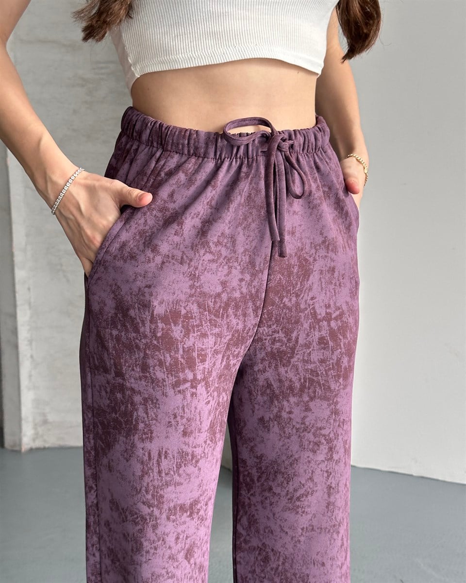 Vintage Bol Paça Mor Pantolon